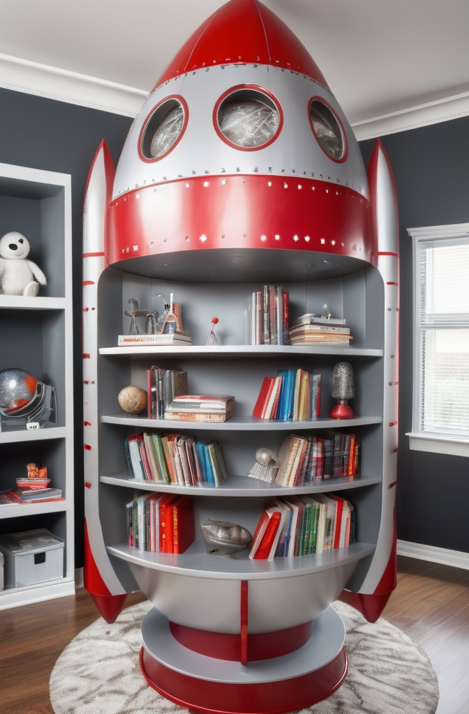 Bookshelf Rocket Ship