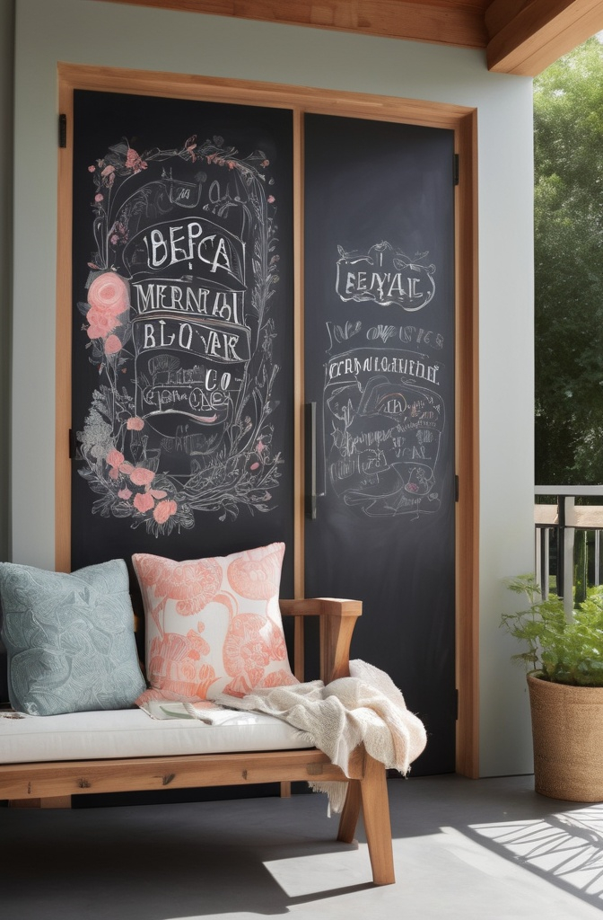 Chalkboard Closet Doors